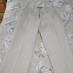 Savane Pleated Front 100% Cotton Stone Colored Pants w/Cuffs 34 x30